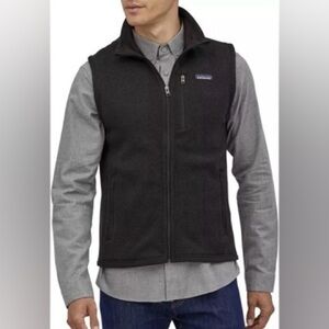 Y2K 90s, Vintage Patagonia” Men's Charcoal black retro pile zip Vest size S